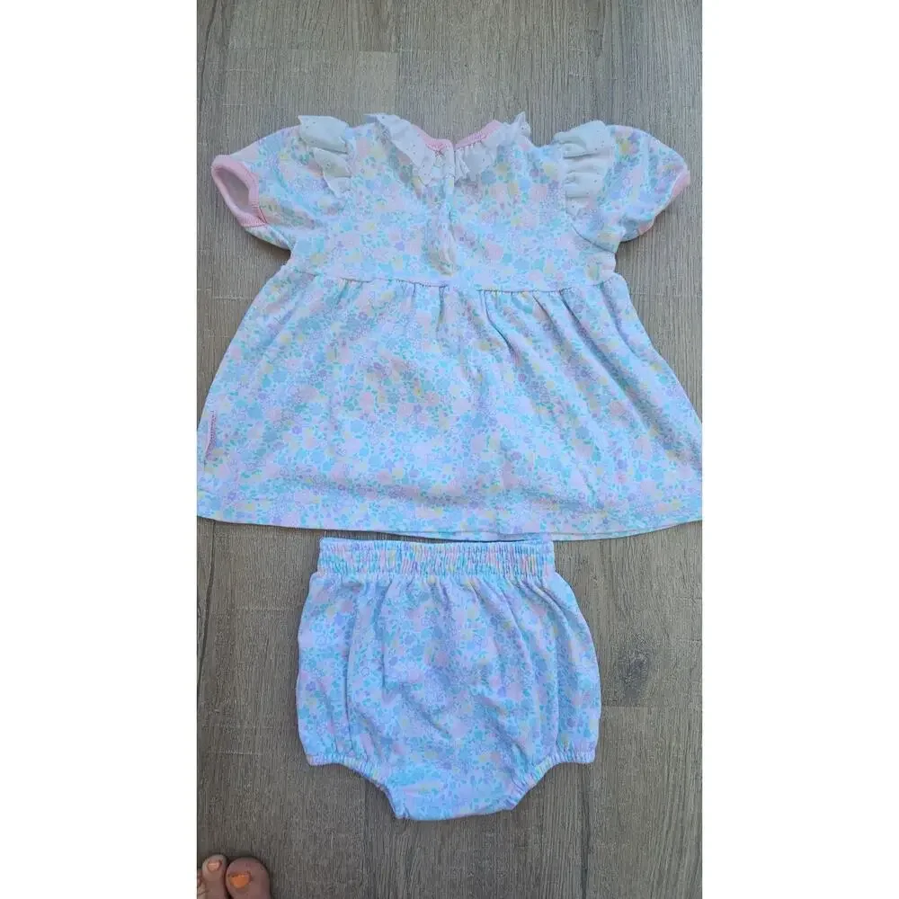 true vintage 90s healthtex dress and bloomers 6-9m set